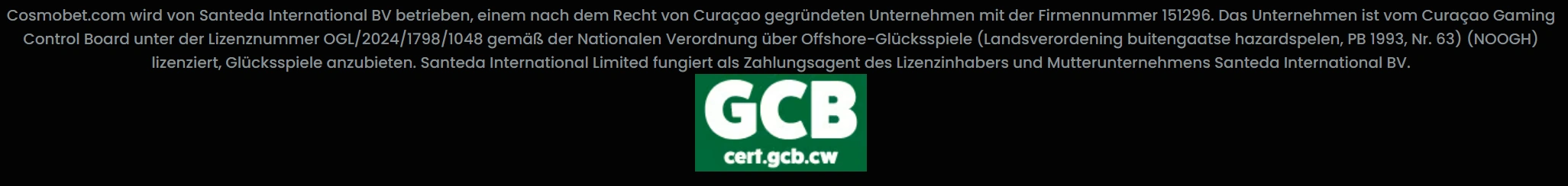 Cosmobet Sicherheit und Lizenzen