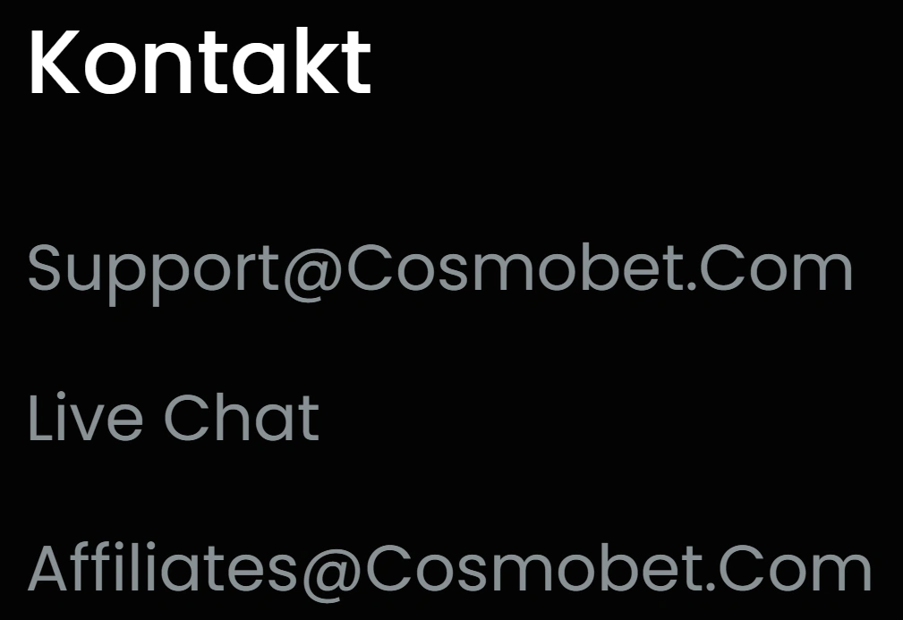 Cosmobet Kundensupport